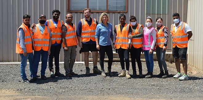Catherine and the Velisha Farms team