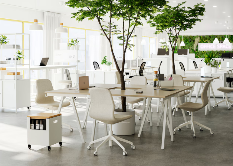Pops of green keep it clean! Image: IKEA.