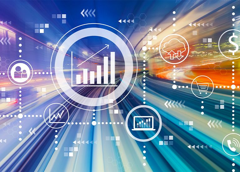 digital graph depicting digital growth for business
