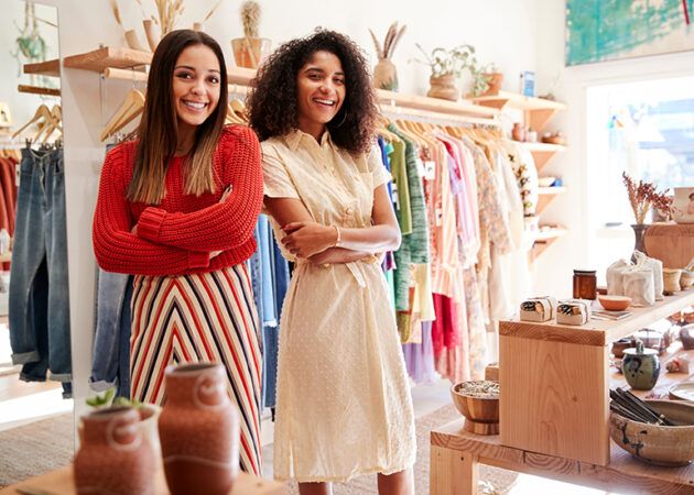 female entrepreneurs in fashion boutique