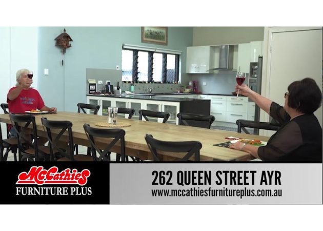 Parents in an ad