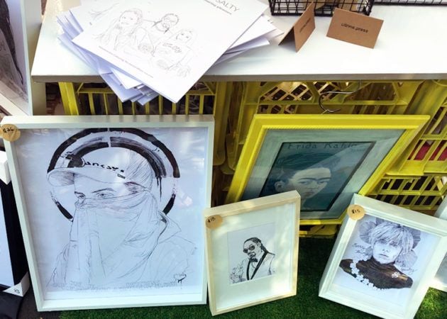 Showing the artwork available at the Glebe Markets highlights how important the markets are to start-ups