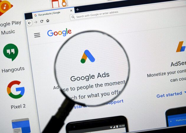 Google ads homepage