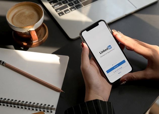 LinkedIn app on smartphone
