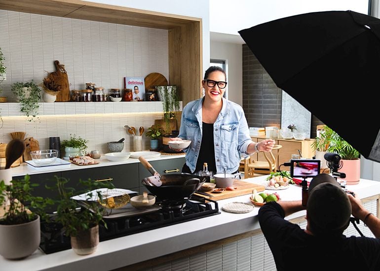 Marion Grasby kitchen video shoot