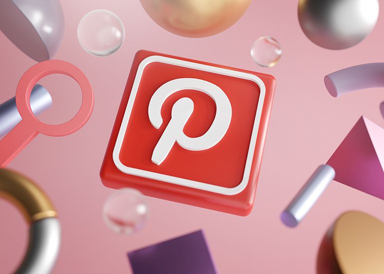 Pinterest graphic on pink background
