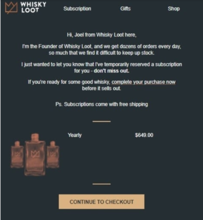 whisky loot