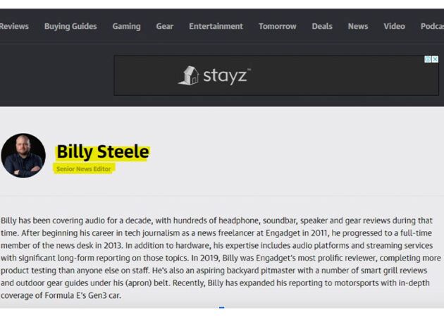 An author profile adds to your authority and Google EEAT