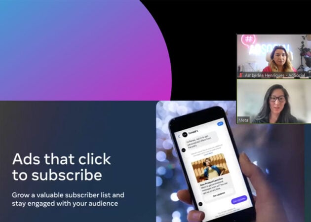 Amberlea Henriques talks through the new features at the launch of Click to Subscribe