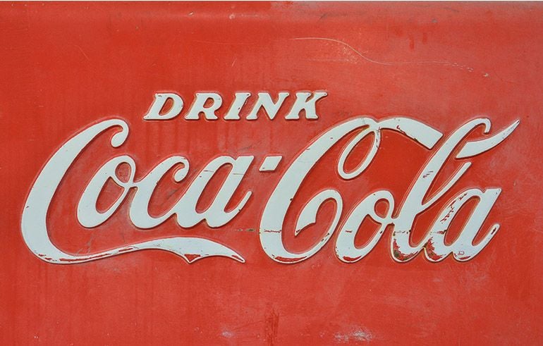 Old, retro Coca-Cola sign