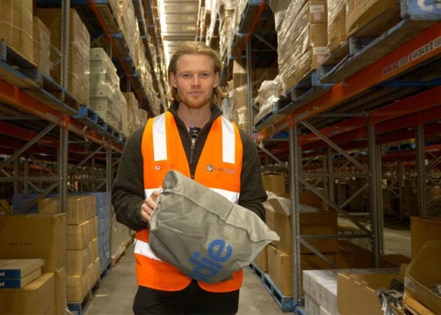 davie at work in the warehouse