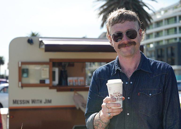 Good vibes only at Messin with Jim: Melbourne coffee caravan's rebrand is winning local fans