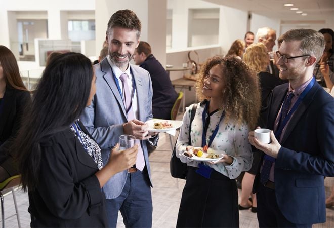 Group of entrepreneurs and business people at networking event
