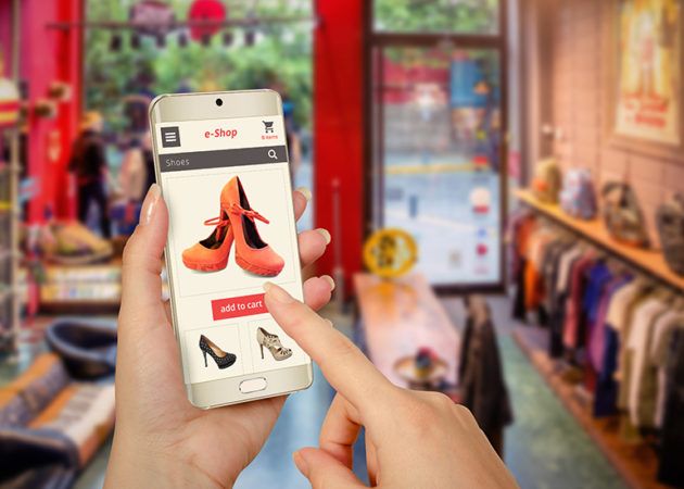 making purchase on smartphone in a store