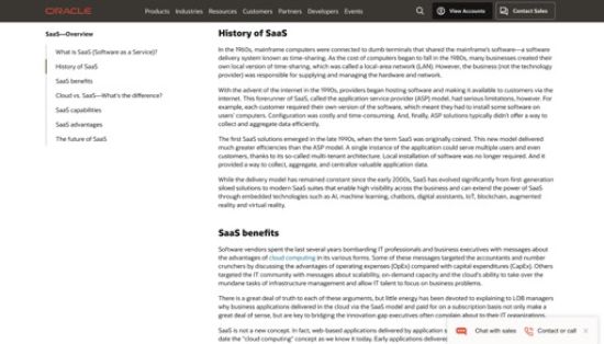 pillar pages - saas example
