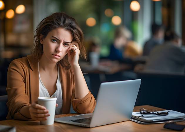 unhappy retailer contemplating budget