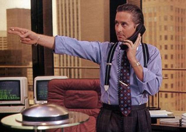 Michael Douglas as Gordon Gecko in Wall Street