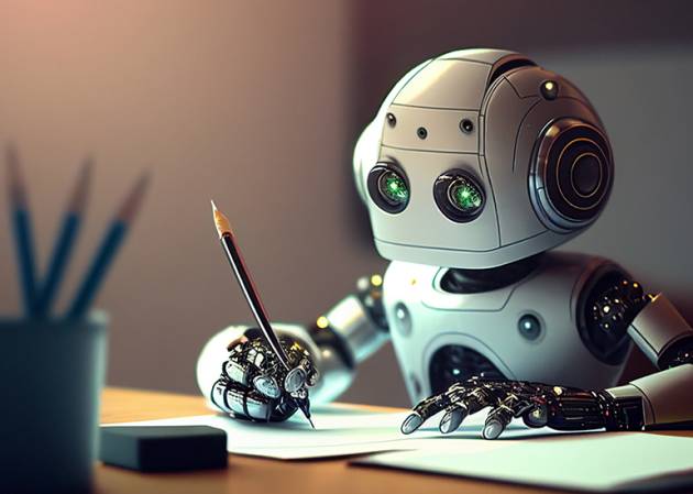 robot writing - Ai prompt