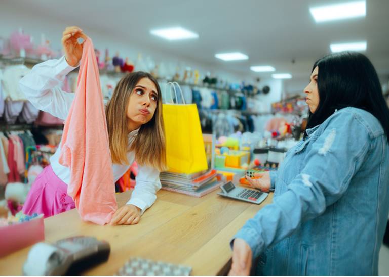 What happens when a customer demands a refund after a sale?