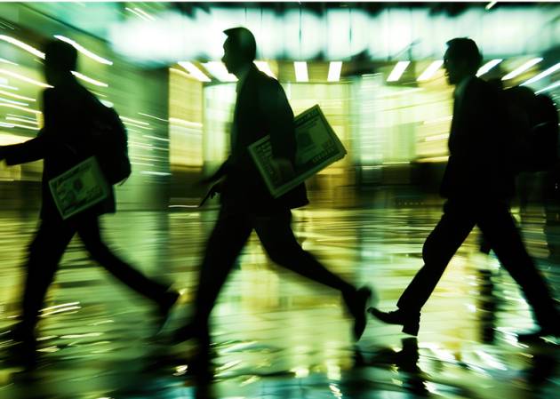 productivity- people walking to office