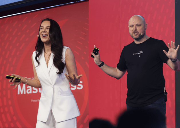 vodafone small business growth masterclass sydney speakers victoria devine and wade kingsley