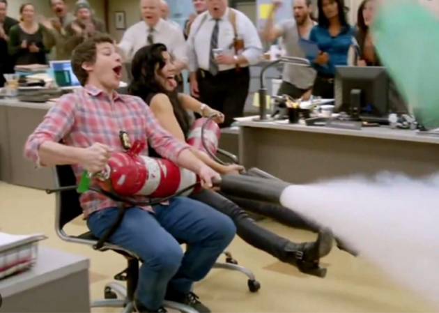 The Brooklyn 99 cast compete in team building activities