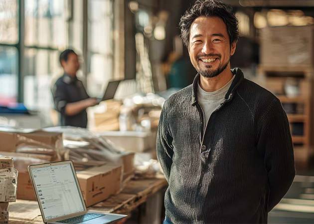 happy business owner