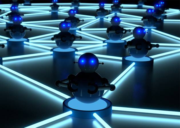 a network of bots attack a website