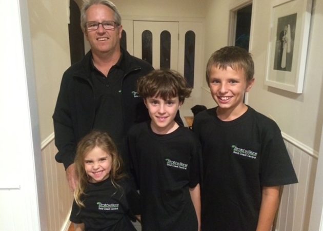 Neil and his kids sporting Smith & Sons shirts